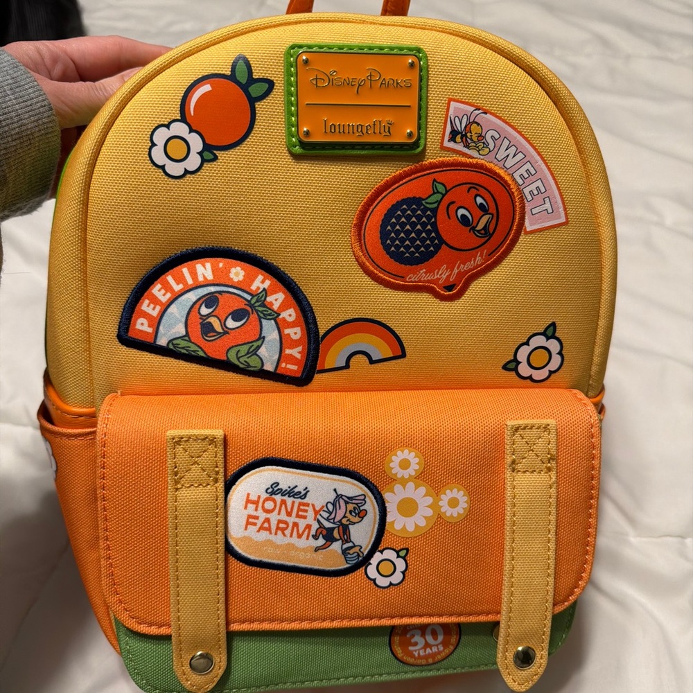 Loungefly Orange and Green Kids Backpack - Picture 3 of 3